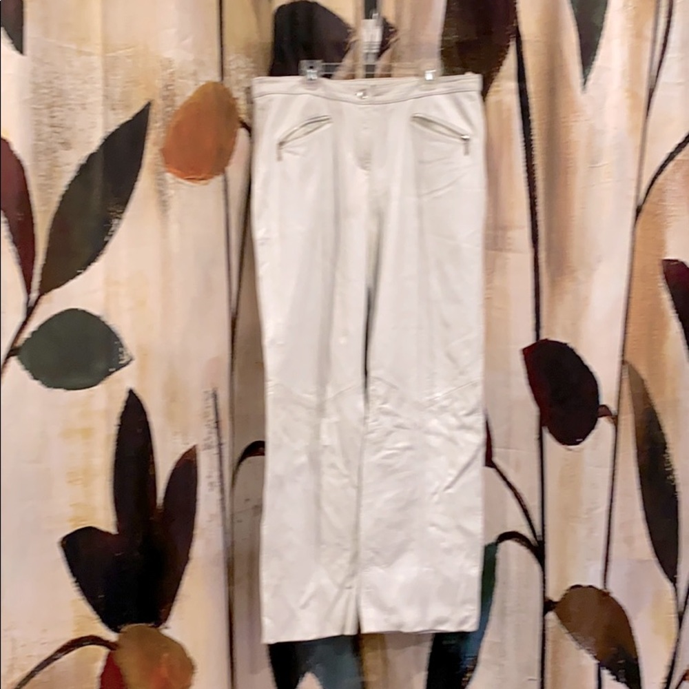 White Leather Pants